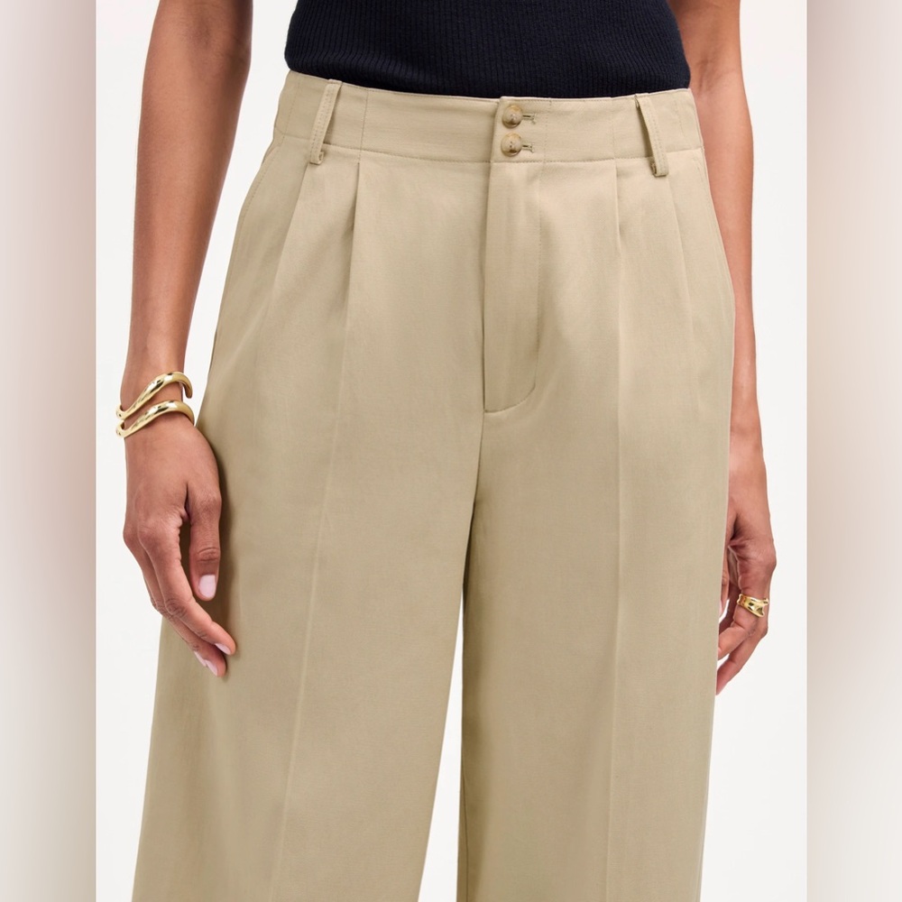 Madewell Wide Leg Pants in Tan - Picture 5 of 10